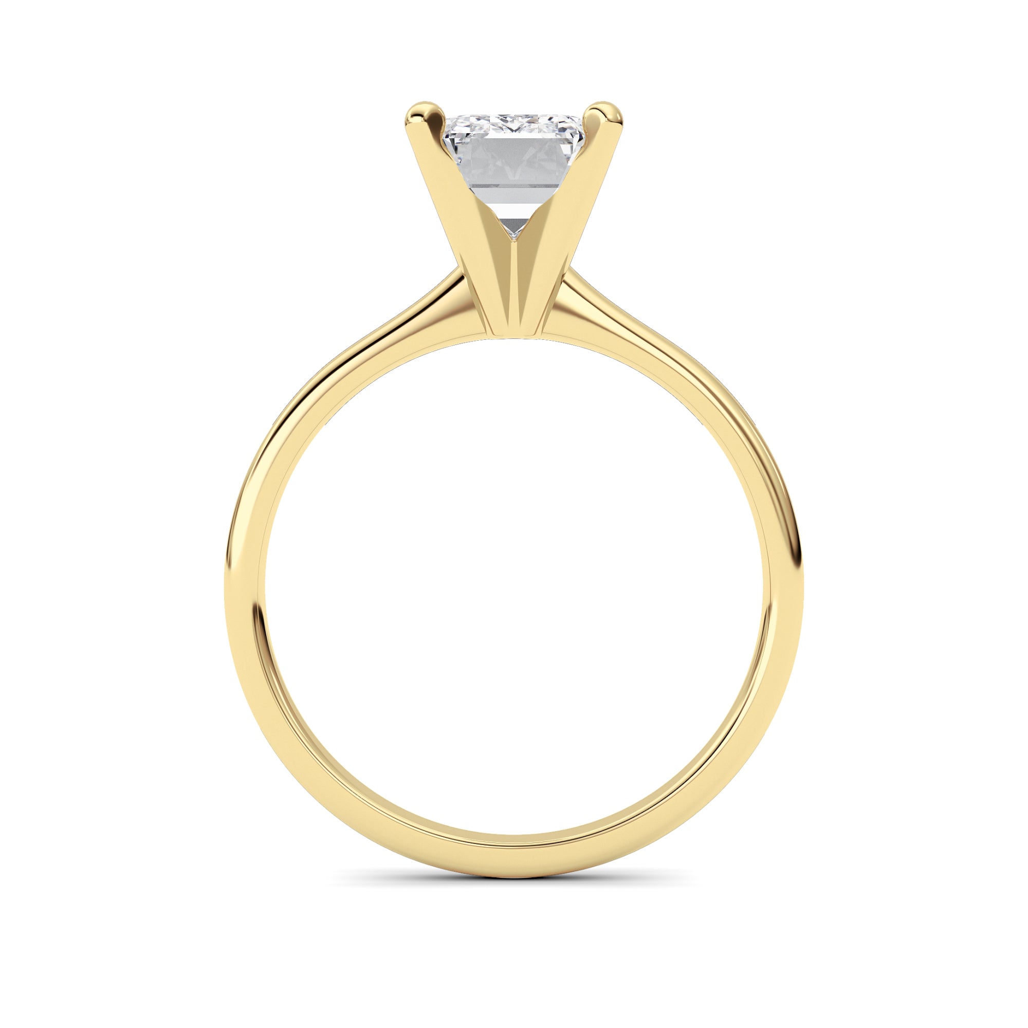 2CTW Radiant Shaped Lab Grown Diamond Classic Solitaire Ring in 14K Gold (F/VS)