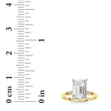 2CTW Radiant Shaped Lab Grown Diamond Classic Solitaire Ring in 14K Gold (F/VS)