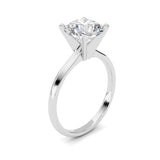 2CTW Round Shaped Lab Grown Diamond Classic Solitaire Ring in 14K Gold (F/VS)