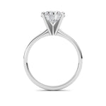 2CTW Round Shaped Lab Grown Diamond Classic Solitaire Ring in 14K Gold (F/VS)