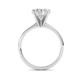 2CTW Round Shaped Lab Grown Diamond Classic Solitaire Ring in 14K Gold (F/VS)