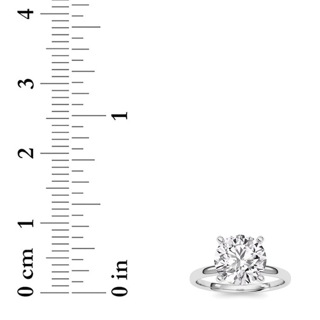 2CTW Round Shaped Lab Grown Diamond Classic Solitaire Ring in 14K Gold (F/VS)