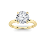 2CTW Round Shaped Lab Grown Diamond Classic Solitaire Ring in 14K Gold (F/VS)