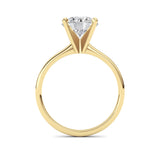 2CTW Round Shaped Lab Grown Diamond Classic Solitaire Ring in 14K Gold (F/VS)