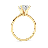 2CTW Round Shaped Lab Grown Diamond Classic Solitaire Ring in 14K Gold (F/VS)