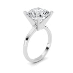 5CTW Round Shaped Lab Grown Diamond Classic Solitaire Ring in 14K Gold (F/VS)