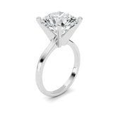 5CTW Round Shaped Lab Grown Diamond Classic Solitaire Ring in 14K Gold (F/VS)