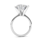 5CTW Round Shaped Lab Grown Diamond Classic Solitaire Ring in 14K Gold (F/VS)