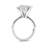 5CTW Round Shaped Lab Grown Diamond Classic Solitaire Ring in 14K Gold (F/VS)