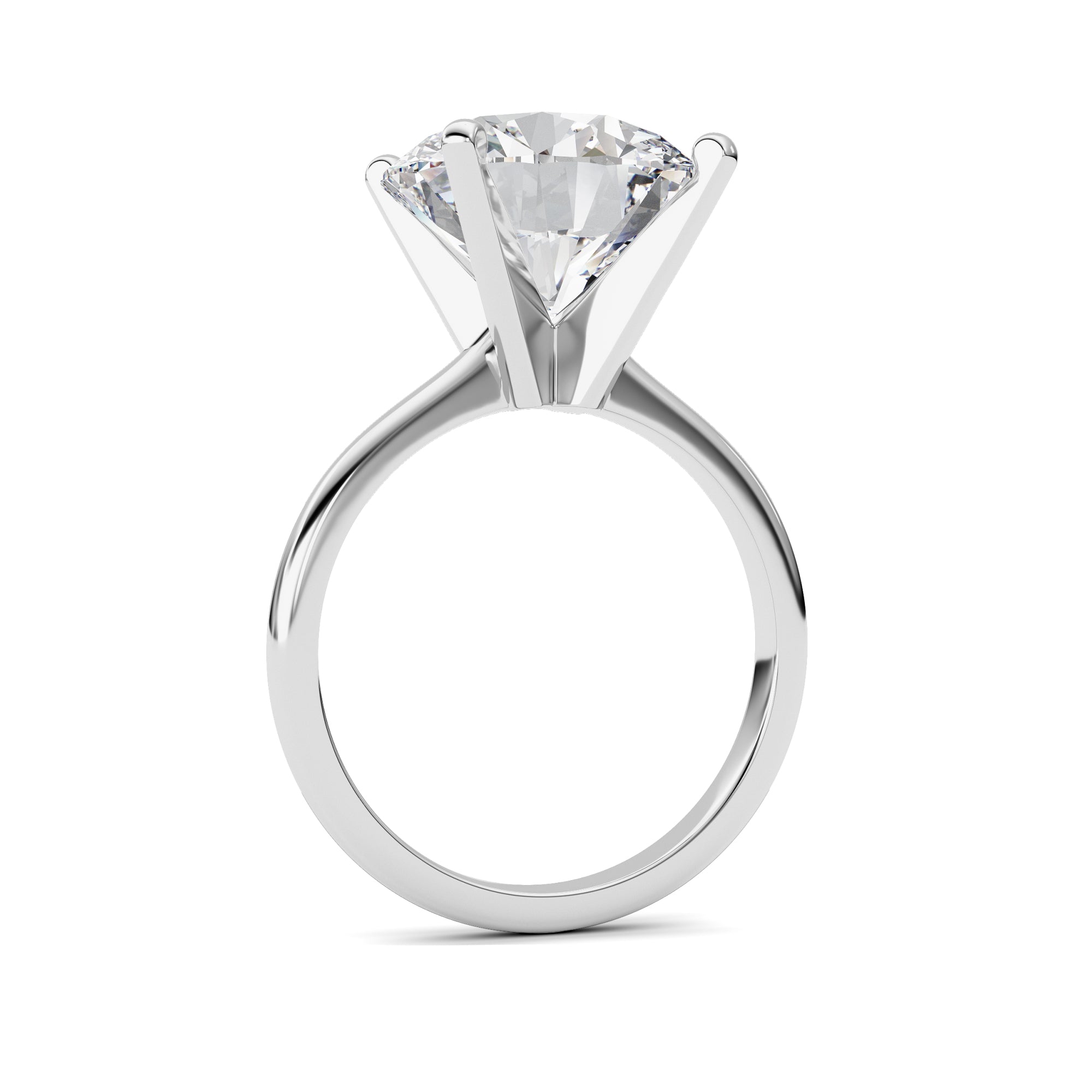 5CTW Round Shaped Lab Grown Diamond Classic Solitaire Ring in 14K Gold (F/VS)