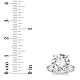 5CTW Round Shaped Lab Grown Diamond Classic Solitaire Ring in 14K Gold (F/VS)