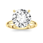 5CTW Round Shaped Lab Grown Diamond Classic Solitaire Ring in 14K Gold (F/VS)