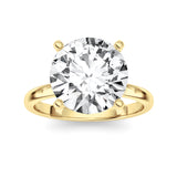 5CTW Round Shaped Lab Grown Diamond Classic Solitaire Ring in 14K Gold (F/VS)