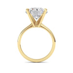 5CTW Round Shaped Lab Grown Diamond Classic Solitaire Ring in 14K Gold (F/VS)