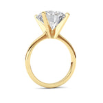 5CTW Round Shaped Lab Grown Diamond Classic Solitaire Ring in 14K Gold (F/VS)