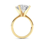 5CTW Round Shaped Lab Grown Diamond Classic Solitaire Ring in 14K Gold (F/VS)
