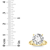 5CTW Round Shaped Lab Grown Diamond Classic Solitaire Ring in 14K Gold (F/VS)