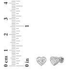 2CTW Heart Shaped Lab Grown Diamond (F/VS) Bezel Set Stud Earrings in 14K Gold