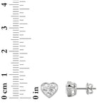 2CTW Heart Shaped Lab Grown Diamond (F/VS) Bezel Set Stud Earrings in 14K Gold
