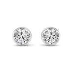 4CTW Round Shaped Lab Grown Diamond (F/VS) Earring in 14K White Gold