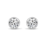 4CTW Round Shaped Lab Grown Diamond (F/VS) Earring in 14K White Gold