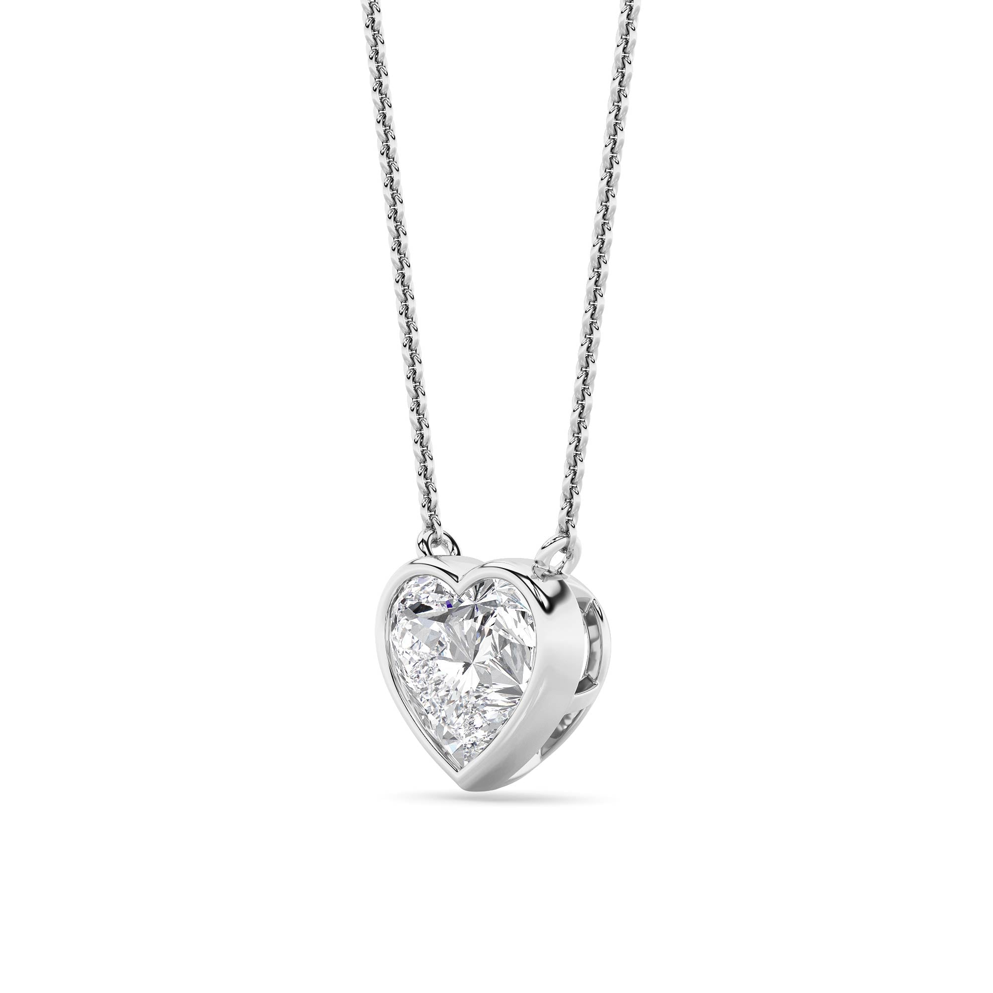 2CTW Heart Shape Lab Grown Diamond (F/VS ) Pendant Necklace in 14K Gold
