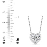 2CTW Heart Shape Lab Grown Diamond (F/VS ) Pendant Necklace in 14K Gold