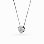 1CTW Heart Shaped Lab Grown Diamond (F/VS) Bezel Set Solitaire Pendant in 14K Gold