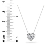 1CTW Heart Shaped Lab Grown Diamond (F/VS) Bezel Set Solitaire Pendant in 14K Gold
