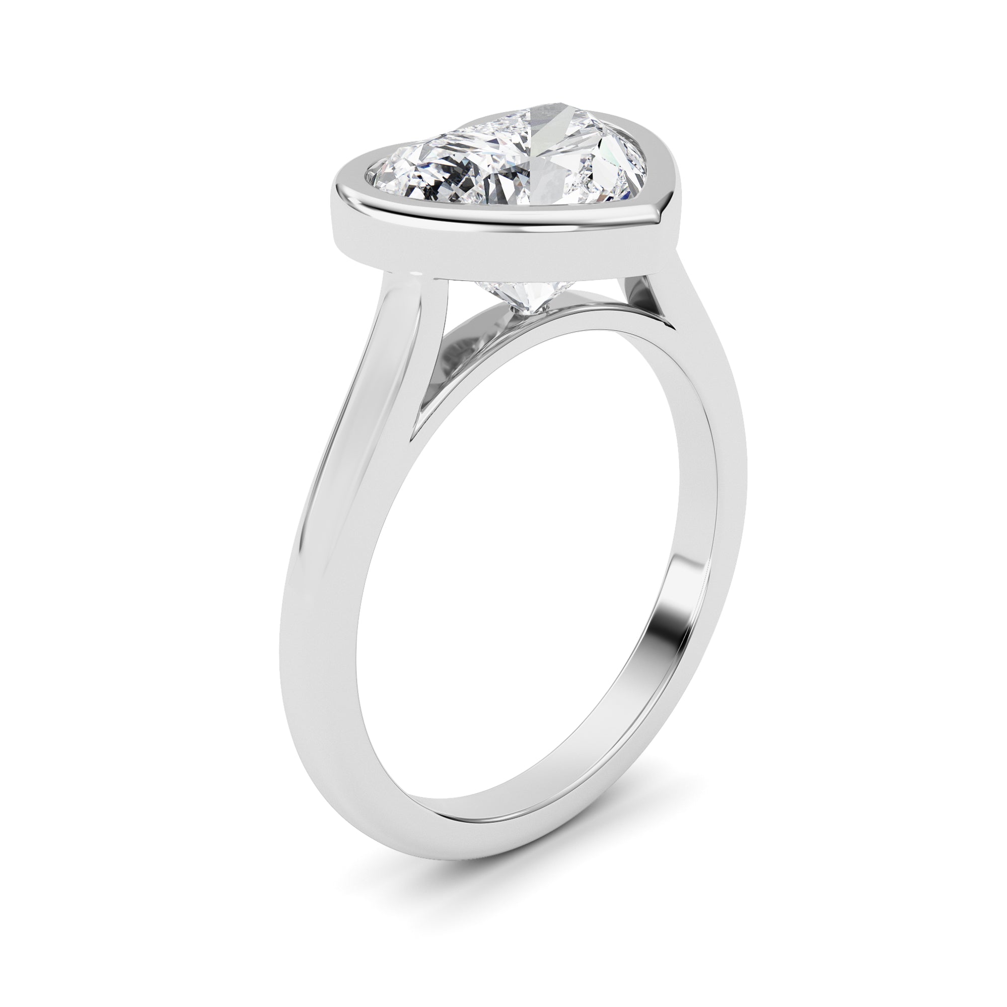 Heart Lab Grown Diamond (F/VS ) Ring in 14K Gold
