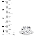 Heart Lab Grown Diamond (F/VS ) Ring in 14K Gold