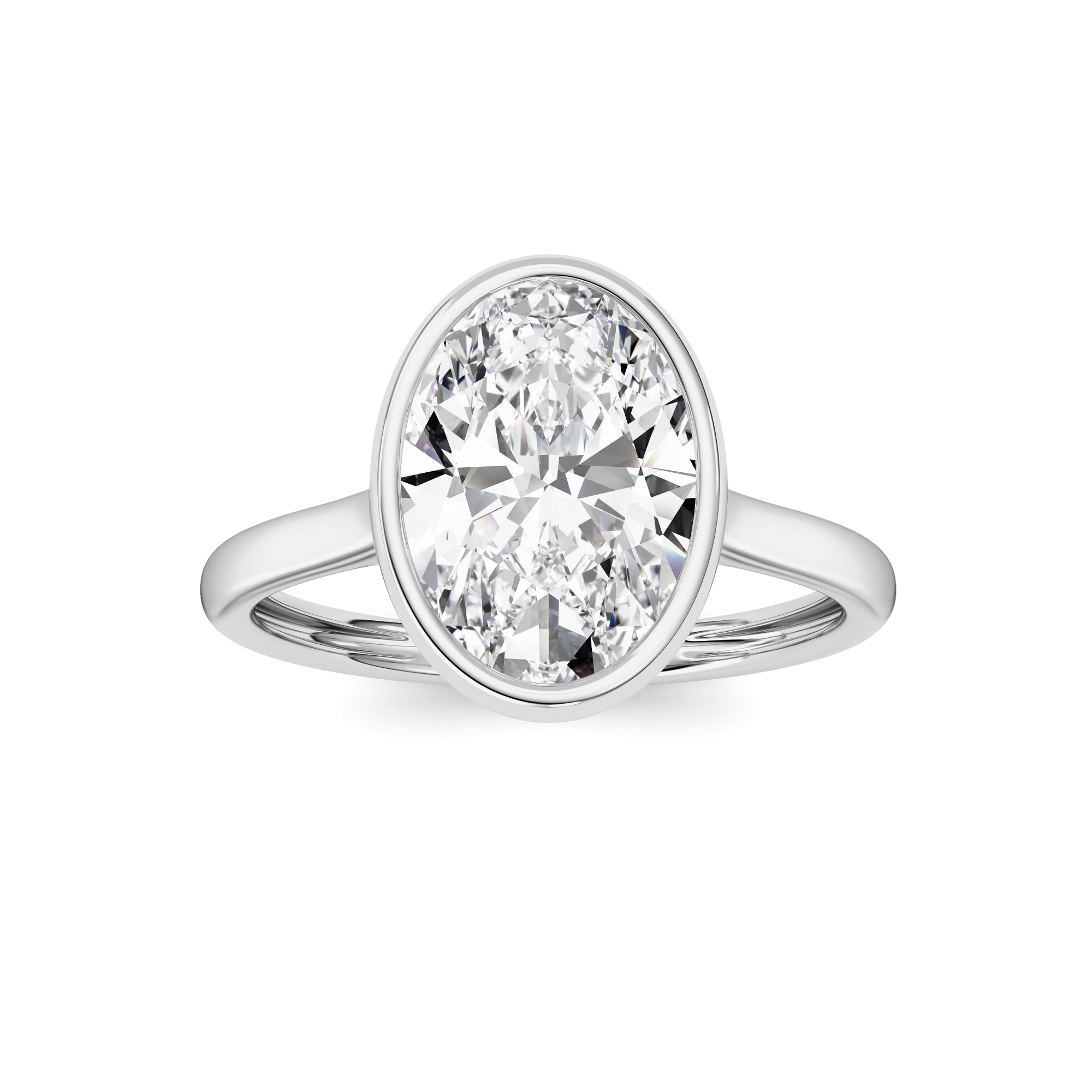 Oval Lab Grown Diamond (F/VS ) Ring in 14K Gold