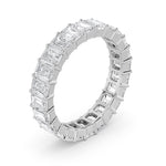 2.9CTW Emerald Shaped Lab Grown Diamond Split Prong Eternity Ring in 14K Gold (F/VS) - Size 5