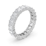 2.9CTW Emerald Shaped Lab Grown Diamond Split Prong Eternity Ring in 14K Gold (F/VS) - Size 5