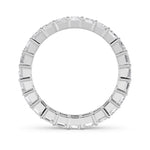 2.9CTW Emerald Shaped Lab Grown Diamond Split Prong Eternity Ring in 14K Gold (F/VS) - Size 5