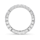 2.9CTW Emerald Shaped Lab Grown Diamond Split Prong Eternity Ring in 14K Gold (F/VS) - Size 5