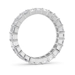 2.9CTW Emerald Shaped Lab Grown Diamond Split Prong Eternity Ring in 14K Gold (F/VS) - Size 5