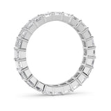 2.9CTW Emerald Shaped Lab Grown Diamond Split Prong Eternity Ring in 14K Gold (F/VS) - Size 5