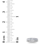 2.9CTW Emerald Shaped Lab Grown Diamond Split Prong Eternity Ring in 14K Gold (F/VS) - Size 5