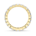 2.9CTW Emerald Shaped Lab Grown Diamond Split Prong Eternity Ring in 14K Gold (F/VS) - Size 5