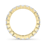2.9CTW Emerald Shaped Lab Grown Diamond Split Prong Eternity Ring in 14K Gold (F/VS) - Size 5