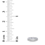 3.35CTW Emerald Shaped Lab Grown Diamond Split Prong Eternity Ring in 14K Gold (F/VS) - Size 9