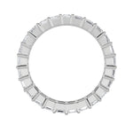 4CTW Emerald Shaped Lab Grown Diamond Split Prong Eternity Ring in 14K Gold (F/VS) - Size 9