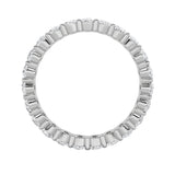 3.15CTW Oval Shaped Lab Grown Diamond Split Prong Eternity Ring in 14K Gold (F/VS) - Size 8