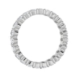 3.5CTW Oval Shaped Lab Grown Diamond (F/VS) Ring in 14K White Gold - Size 7