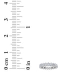 4CTW Oval Shaped Lab Grown Diamond Split Prong Eternity Ring in 14K Gold (F/VS) - Size 7