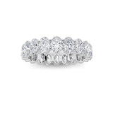 4CTW Oval Shaped Lab Grown Diamond Split Prong Eternity Ring in 14K Gold (F/VS) - Size 8