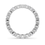 4CTW Oval Shaped Lab Grown Diamond Split Prong Eternity Ring in 14K Gold (F/VS) - Size 8