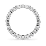 4CTW Oval Shaped Lab Grown Diamond Split Prong Eternity Ring in 14K Gold (F/VS) - Size 8