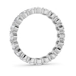 4CTW Oval Shaped Lab Grown Diamond Split Prong Eternity Ring in 14K Gold (F/VS) - Size 8